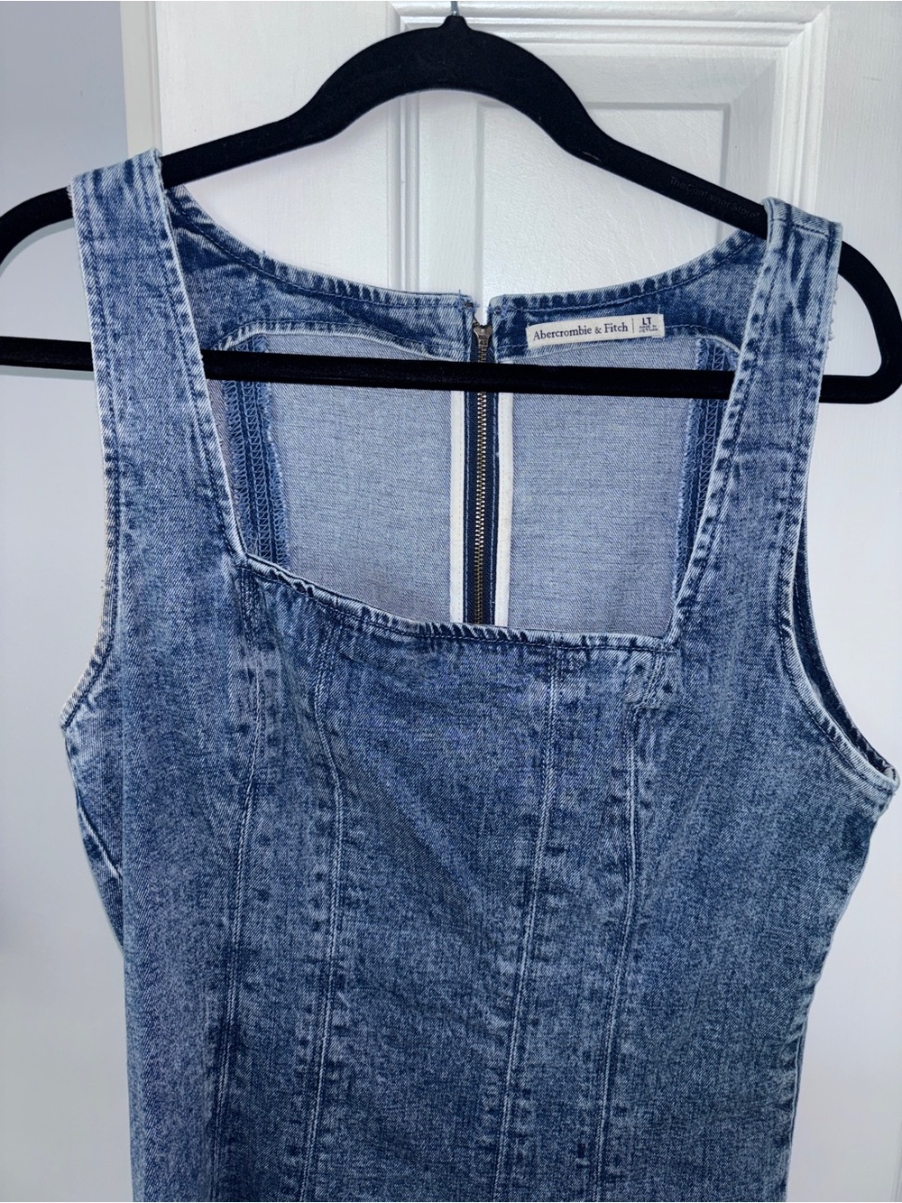 Abercrombie & Fitch Blue Denim A-Line Mini Dress - Picture 3 of 4